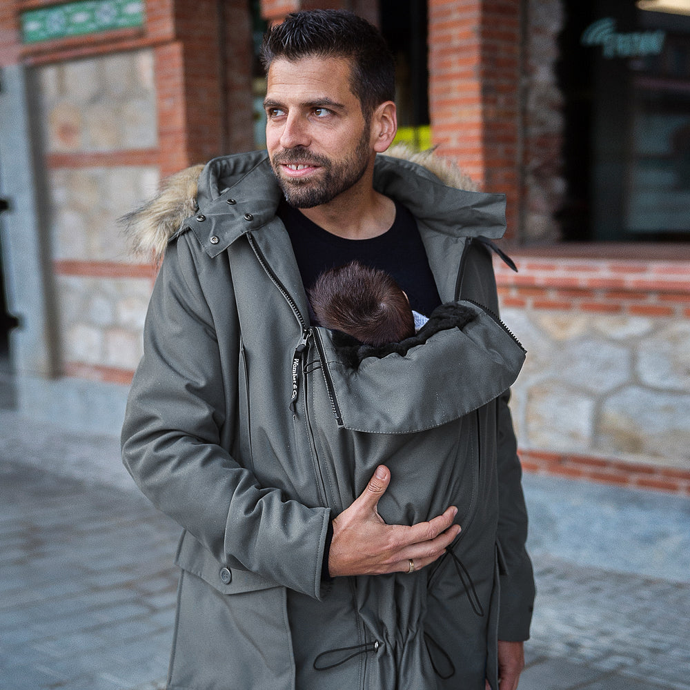 BANDICOOT - Babywearing jacket for fathers - grey