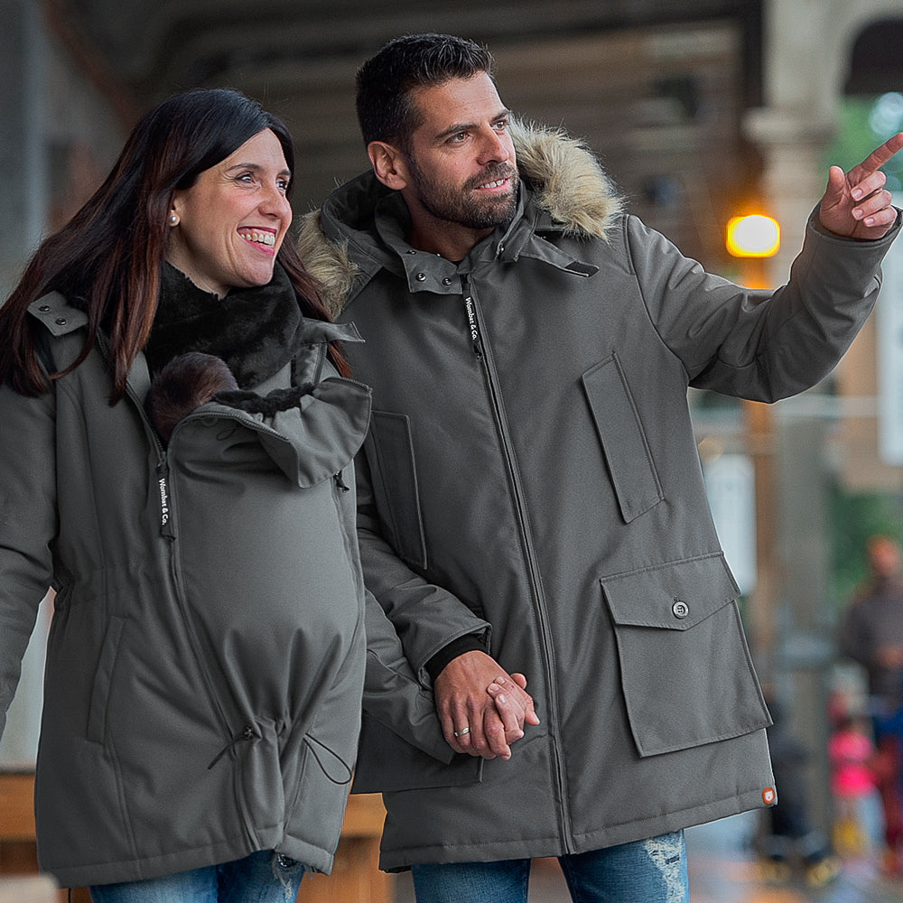 BANDICOOT - Babywearing jacket for fathers - grey