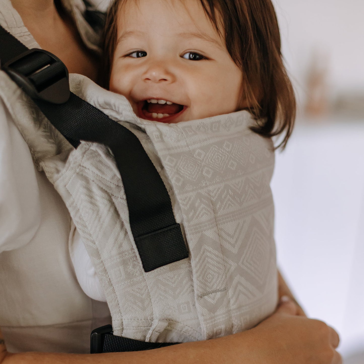 Fusion - Fullbuckle Baby Carrier - Cubic Lines - pale grey