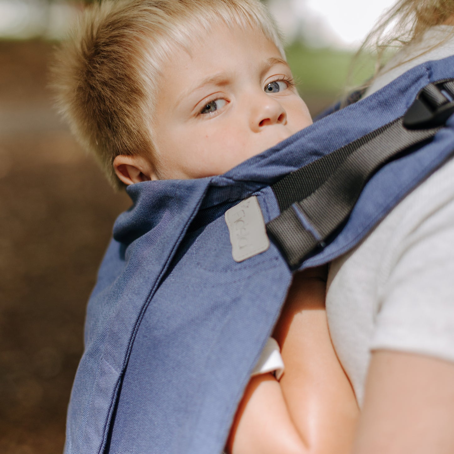 Onbuhimo - Back Carrier - Toddler - Chevron - denim blue