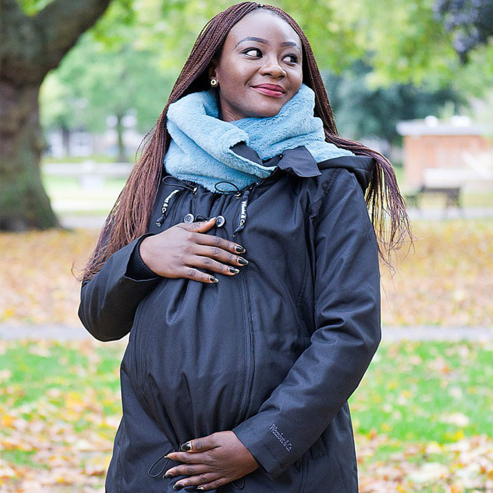 WALLABY 2.0 - Schwangerschafts- und Babytrage-Jacke - schwarz-blau