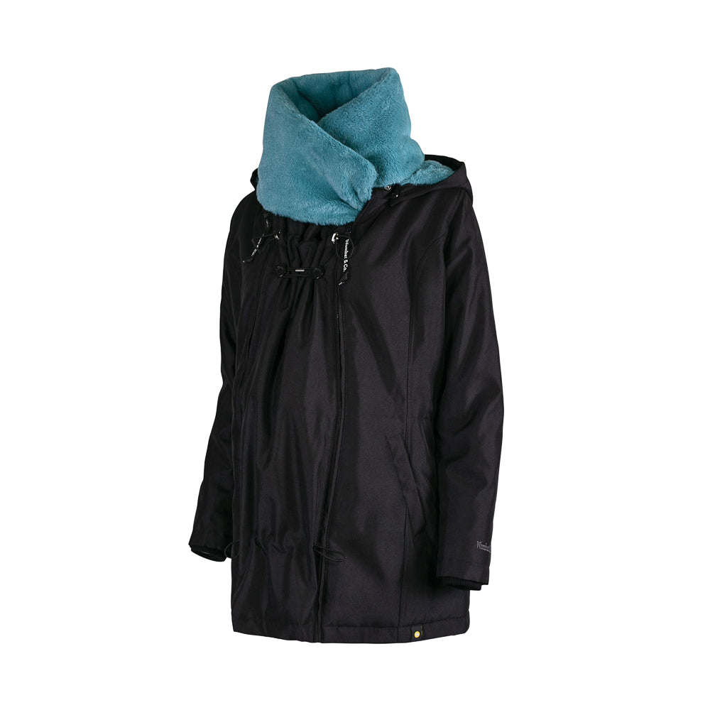 WALLABY 2.0 - Schwangerschafts- und Babytrage-Jacke - schwarz-blau