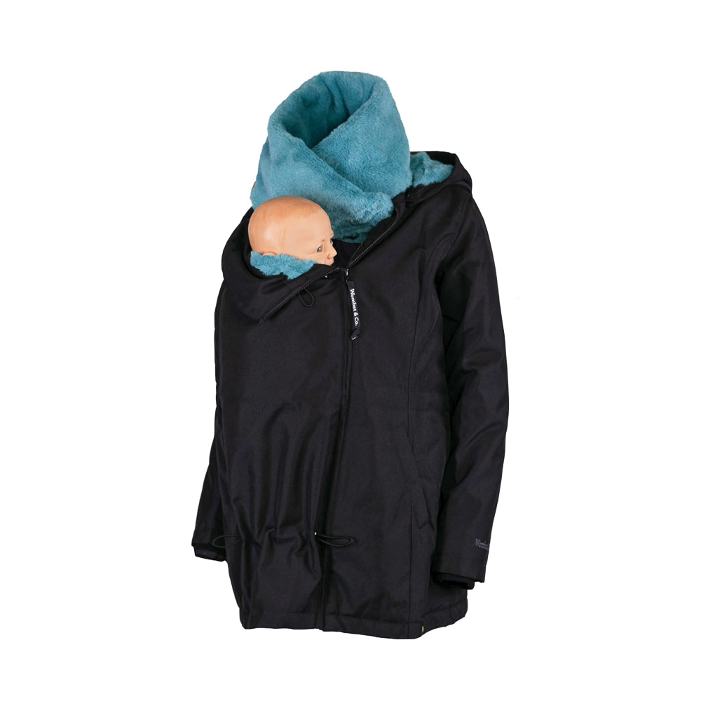 WALLABY 2.0 - Schwangerschafts- und Babytrage-Jacke - schwarz-blau