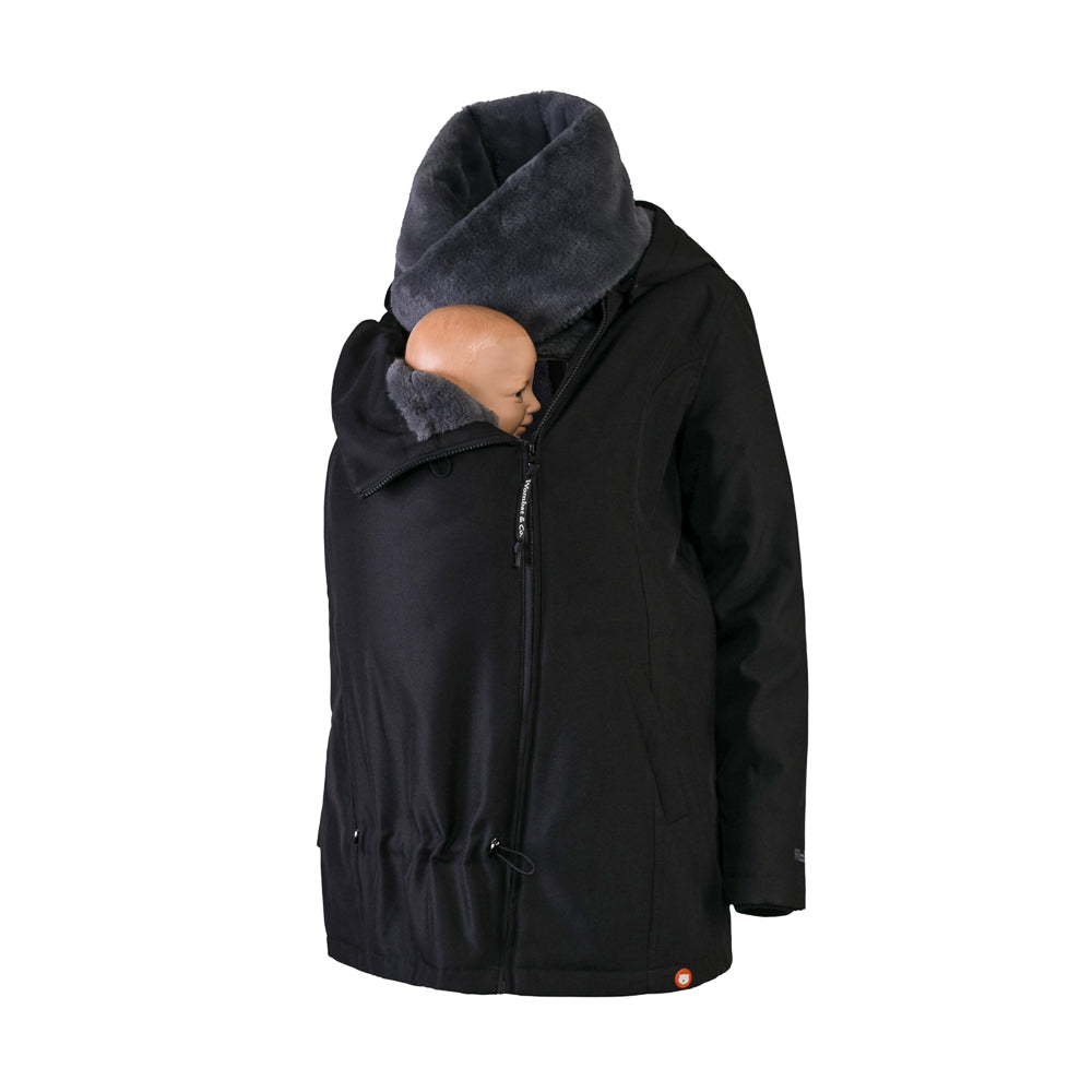WALLABY 2.0 - chaqueta para porteo y embarazo - negro-gris
