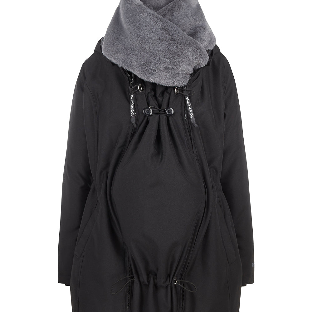 WALLABY 2.0 - chaqueta para porteo y embarazo - negro-gris