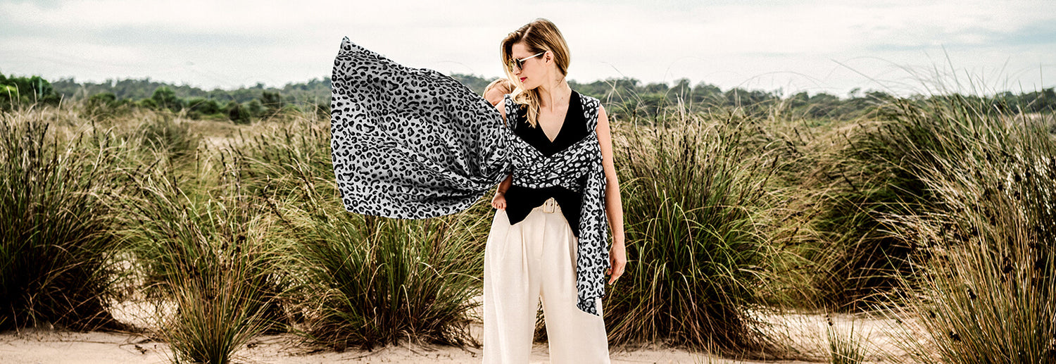 baby wrap leopard silver