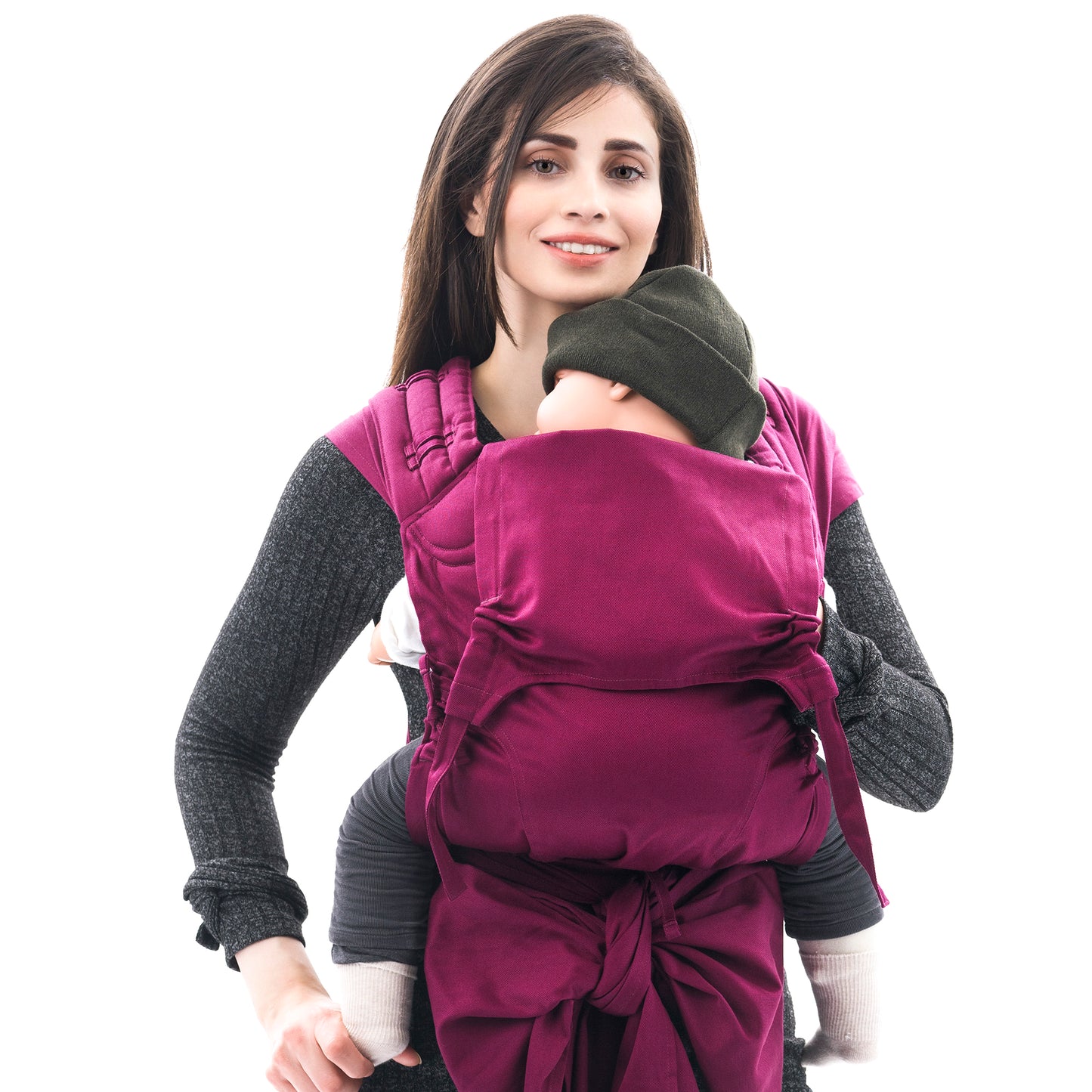 Fly Tai - Mei Tai Baby Carrier - Chevron - berry