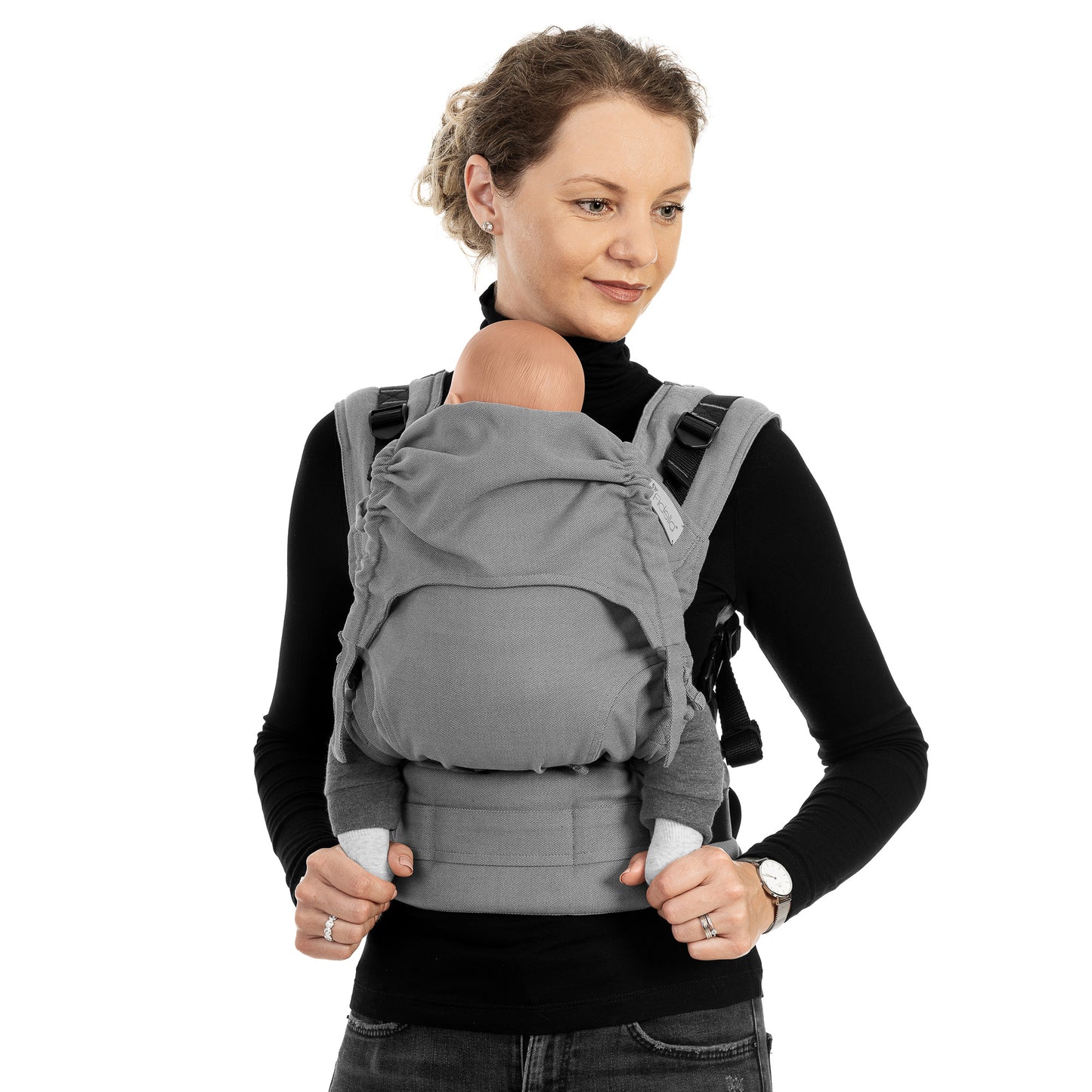 Vorderansicht von Fusion FullBuckle Tragehilfe Design Chevron light gray