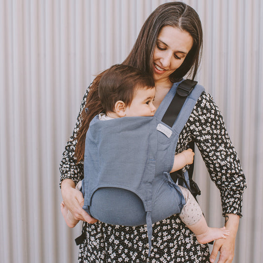 Fusion - Fullbuckle Baby Carrier - Chevron - denim blue