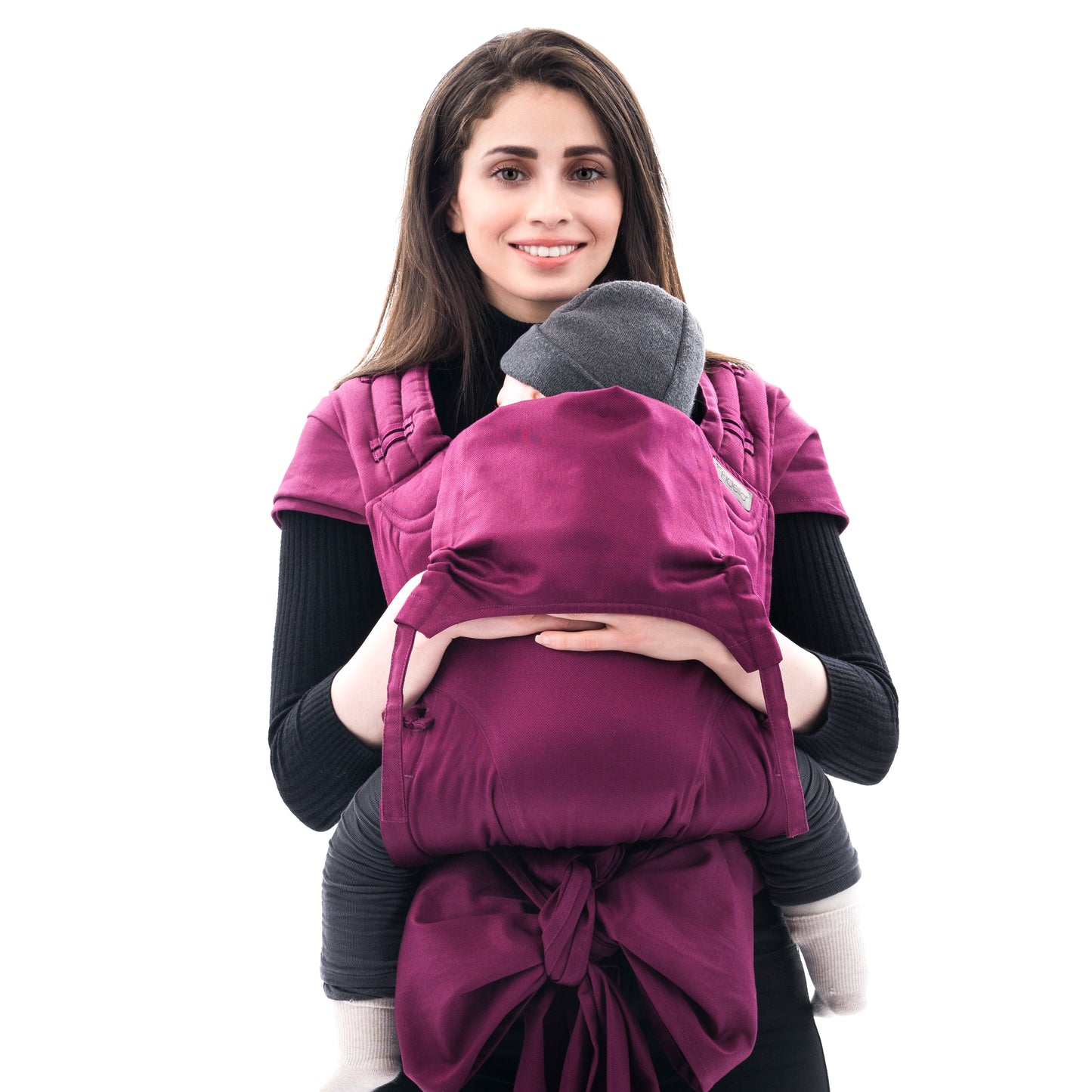 FlyClick - Halfbuckle Baby carrier - Chevron - berry