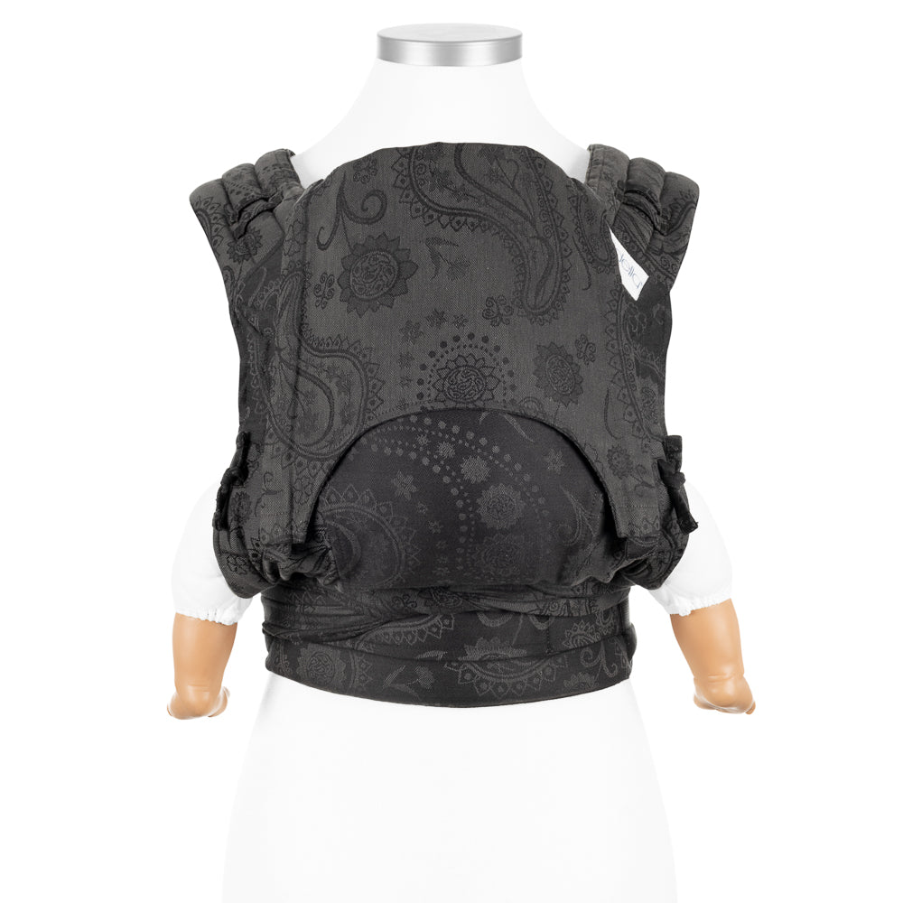 Vorderansicht von FlyClick Halbschnallen Babytrage Design Persian Paisley – anthracite