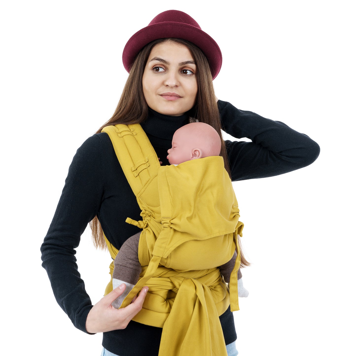 Fly Tai - Mei Tai Baby Carrier - Chevron - mustard