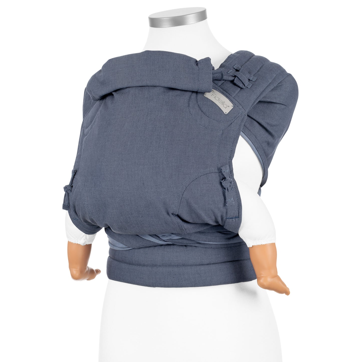 Fly Tai - Mei Tai Baby Carrier - Chevron - denim blue