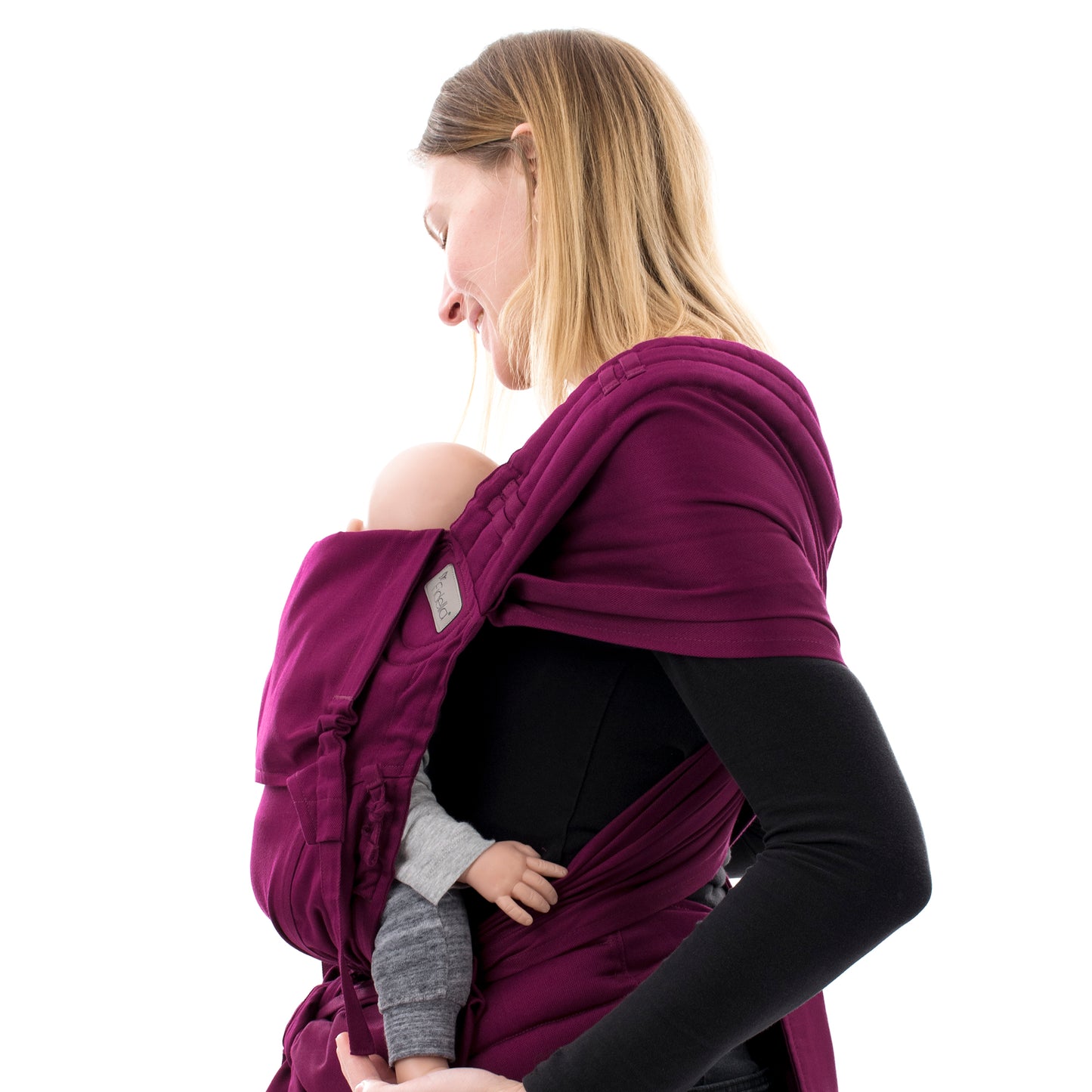 Fly Tai - Mei Tai Baby Carrier - Chevron - berry