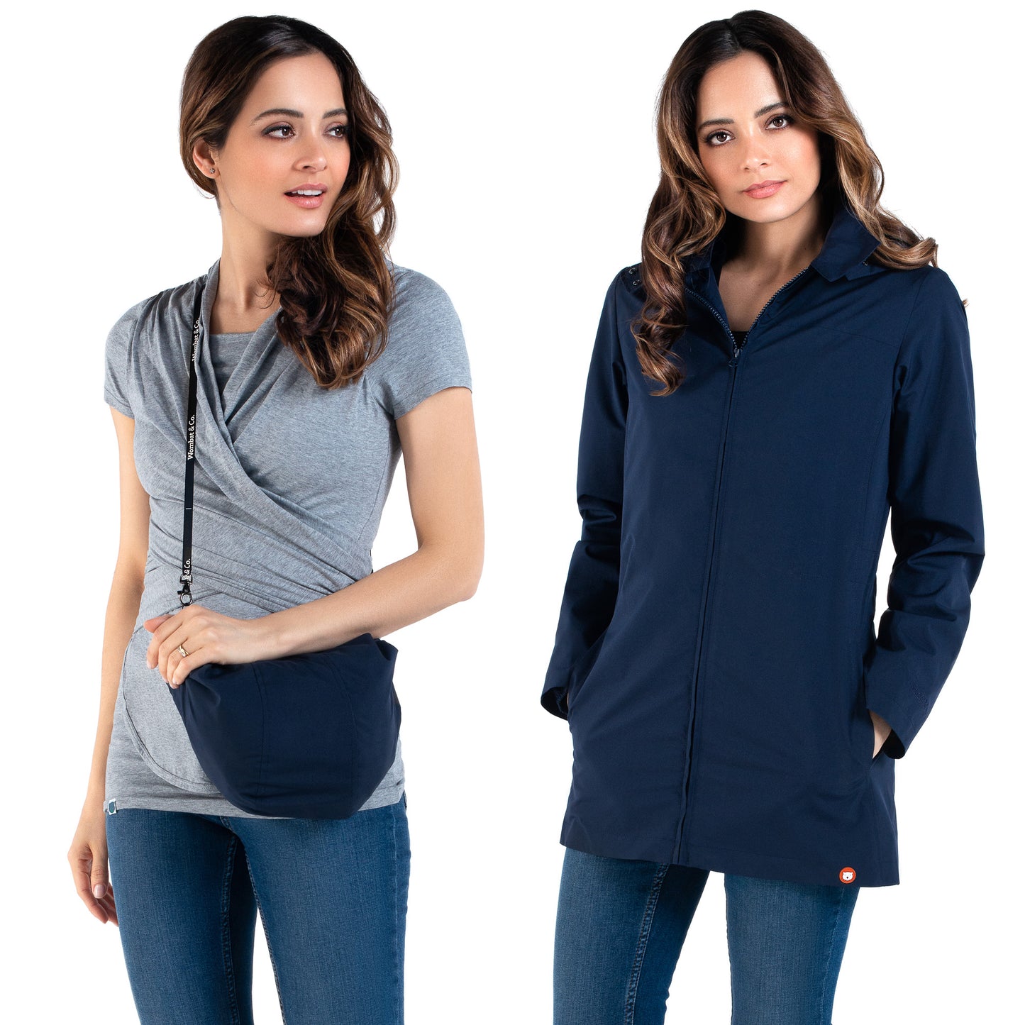 NUMBAT GO - pregnancy and baby wearing jacket - navy blue