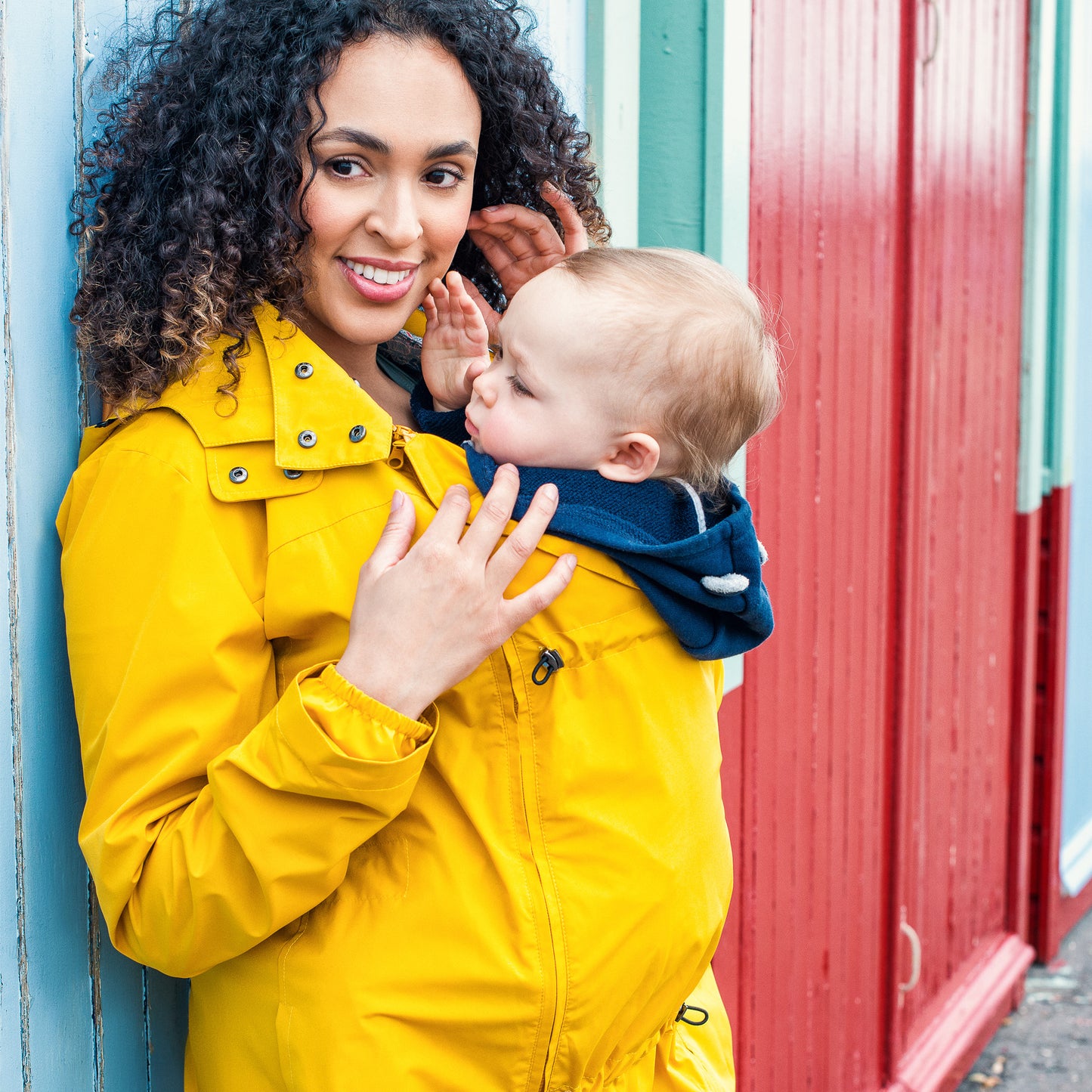 NUMBAT GO - chaqueta para porteo y embarazo - amarillo mostaza