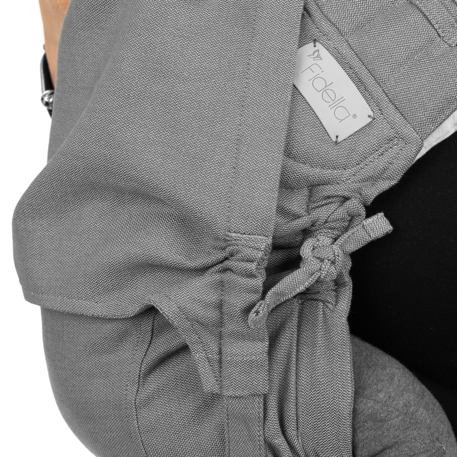 Detail: Fly Tai Mei Tai  Sling baby carrier Design Chevron  light gray