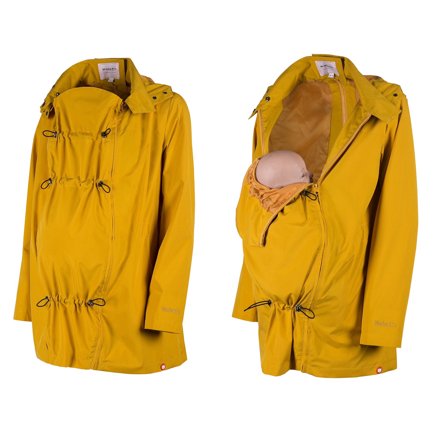 NUMBAT GO - pregnancy and baby wearing jacket - mustard