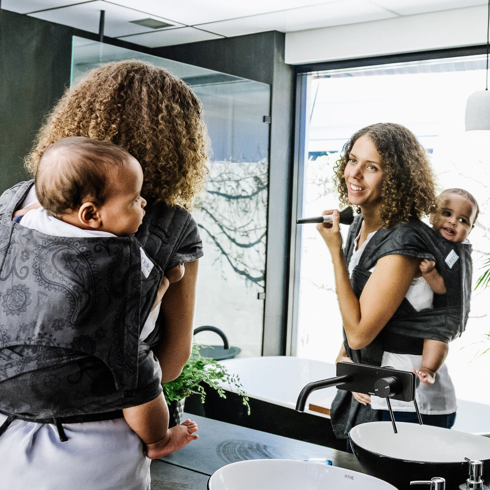 Fly Tai - Mei Tai Baby Carrier - Persian Paisley - anthracite