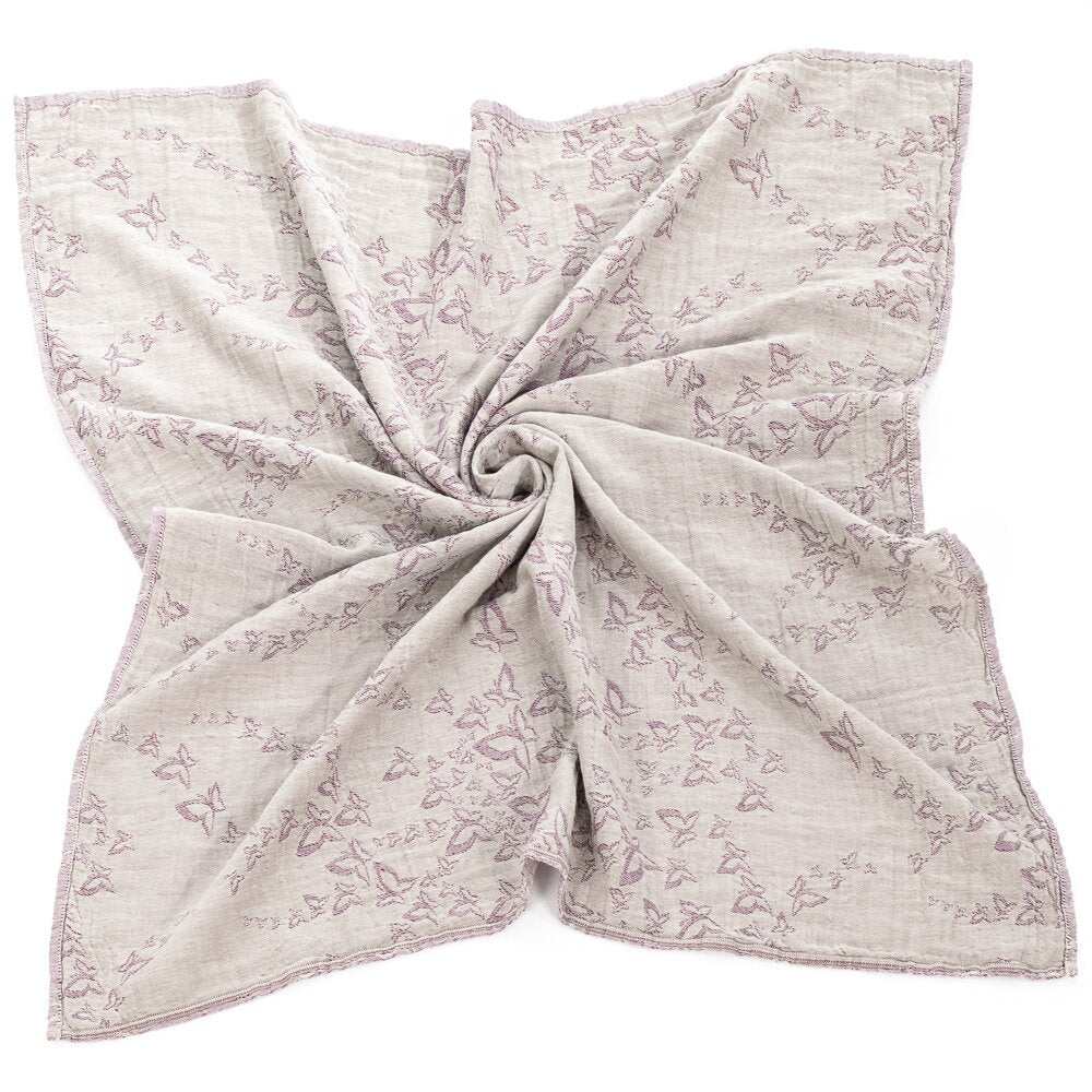 Manta para bebé todo en uno - Feel Free - gris lilas