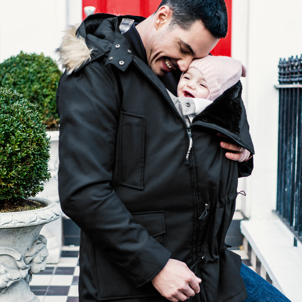 BANDICOOT - Babywearing jacket for fathers - black