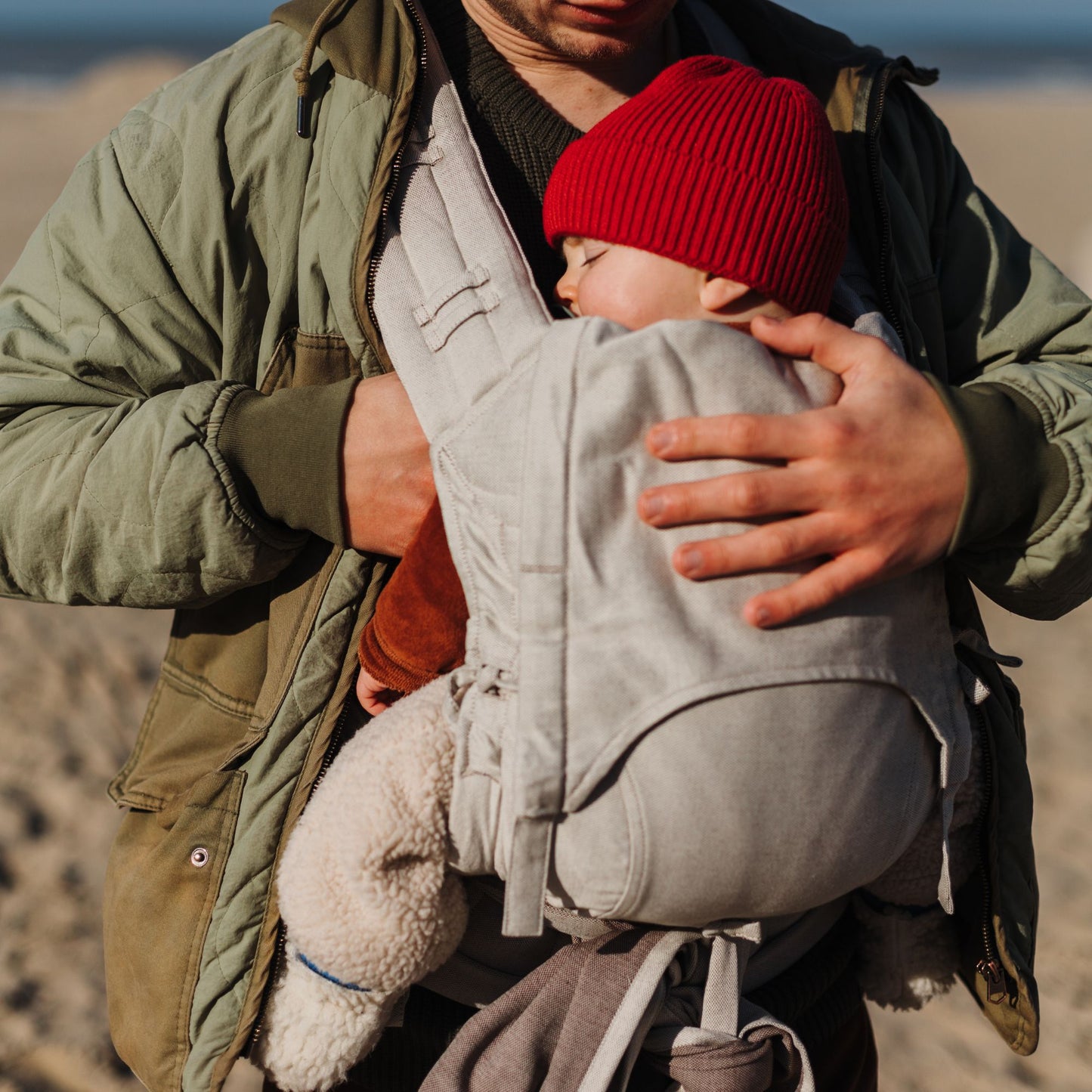 FlyClick - Halfbuckle Baby Carrier - Chevron - cream