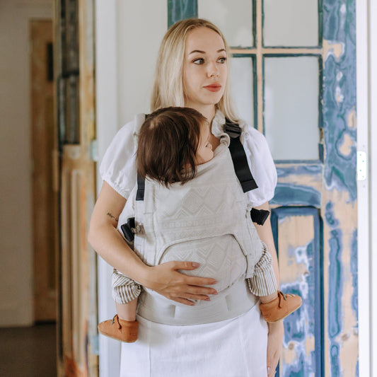 Fusion - Fullbuckle Baby Carrier - Cubic Lines - pale grey