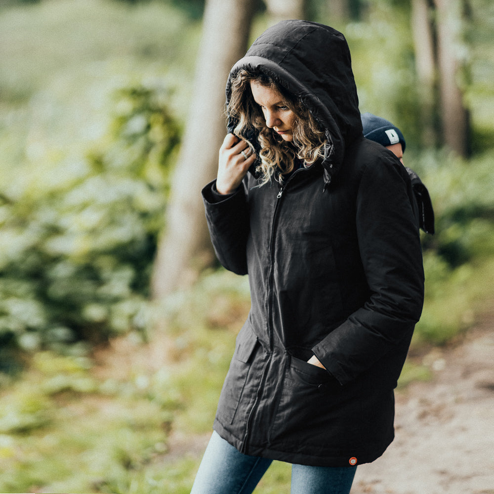 KOALA - Schwangerschafts- und Babytrage-Jacke - schwarz