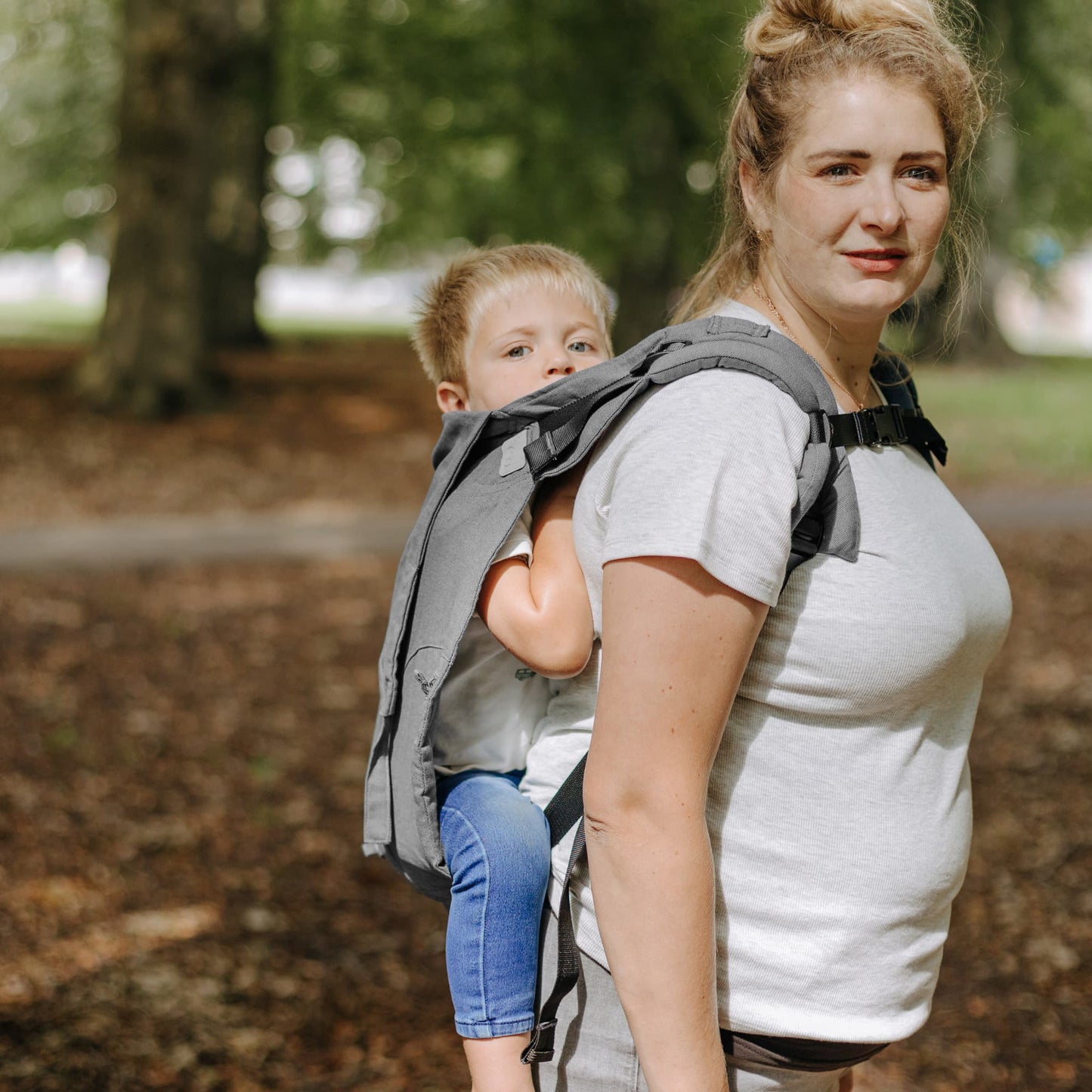 Onbuhimo - Back Carrier - Toddler - Chevron - grey