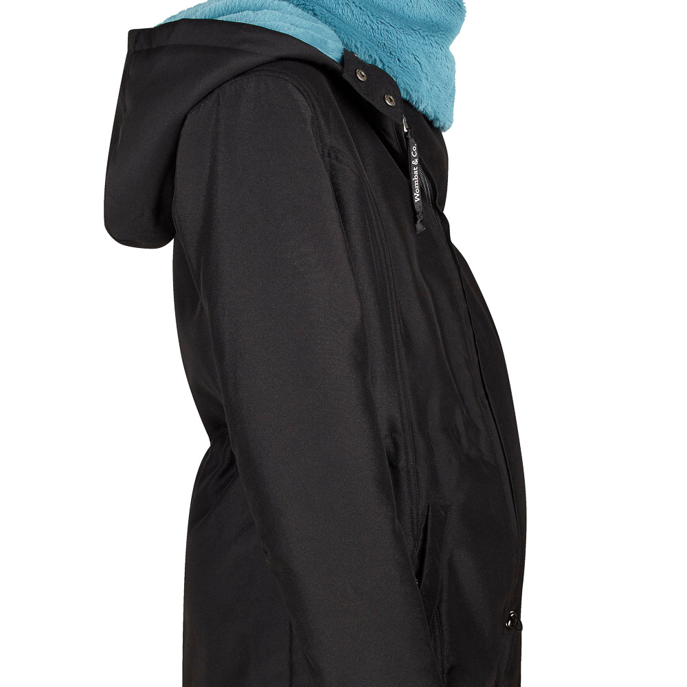 WALLABY 2.0 - pregnancy and baby wearing jacket - black/blue