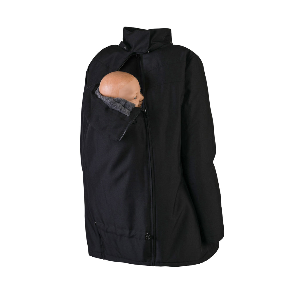 WALLABY 2.0 - chaqueta para porteo y embarazo - negro-gris