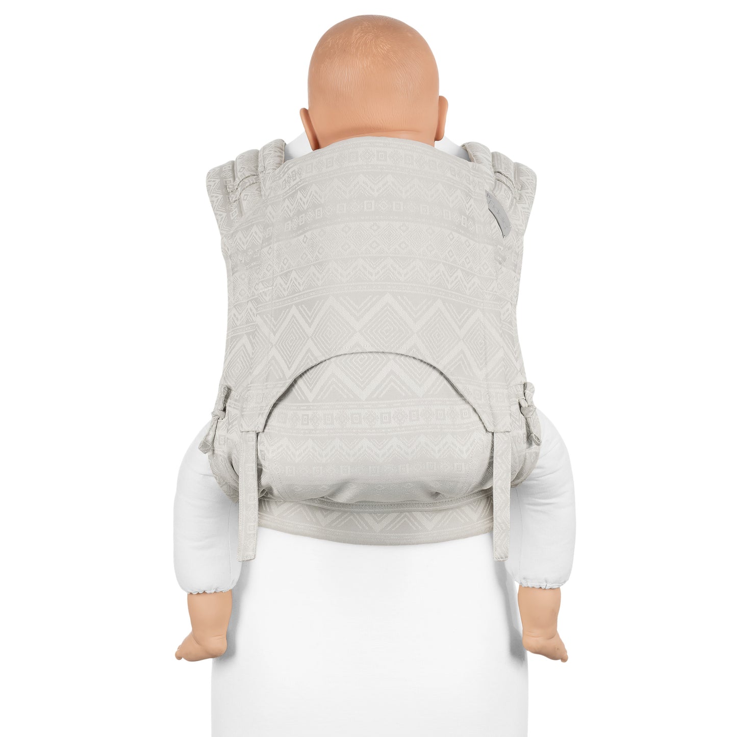 FlyClick - Halfbuckle Baby Carrier - Cubic Lines - pale grey