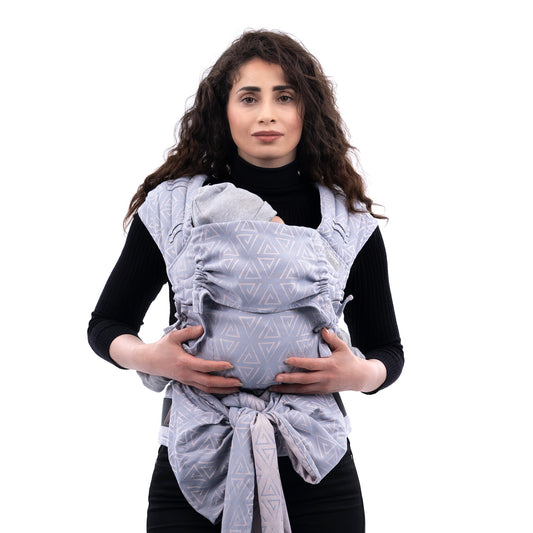 FlyClick - Halfbuckle Baby Carrier - Paperclips - ash blue