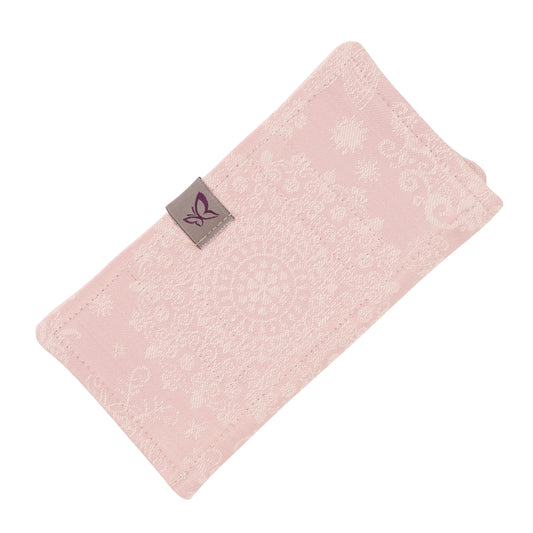 Suck Pad for baby carriers - Iced Butterfly - pale pink