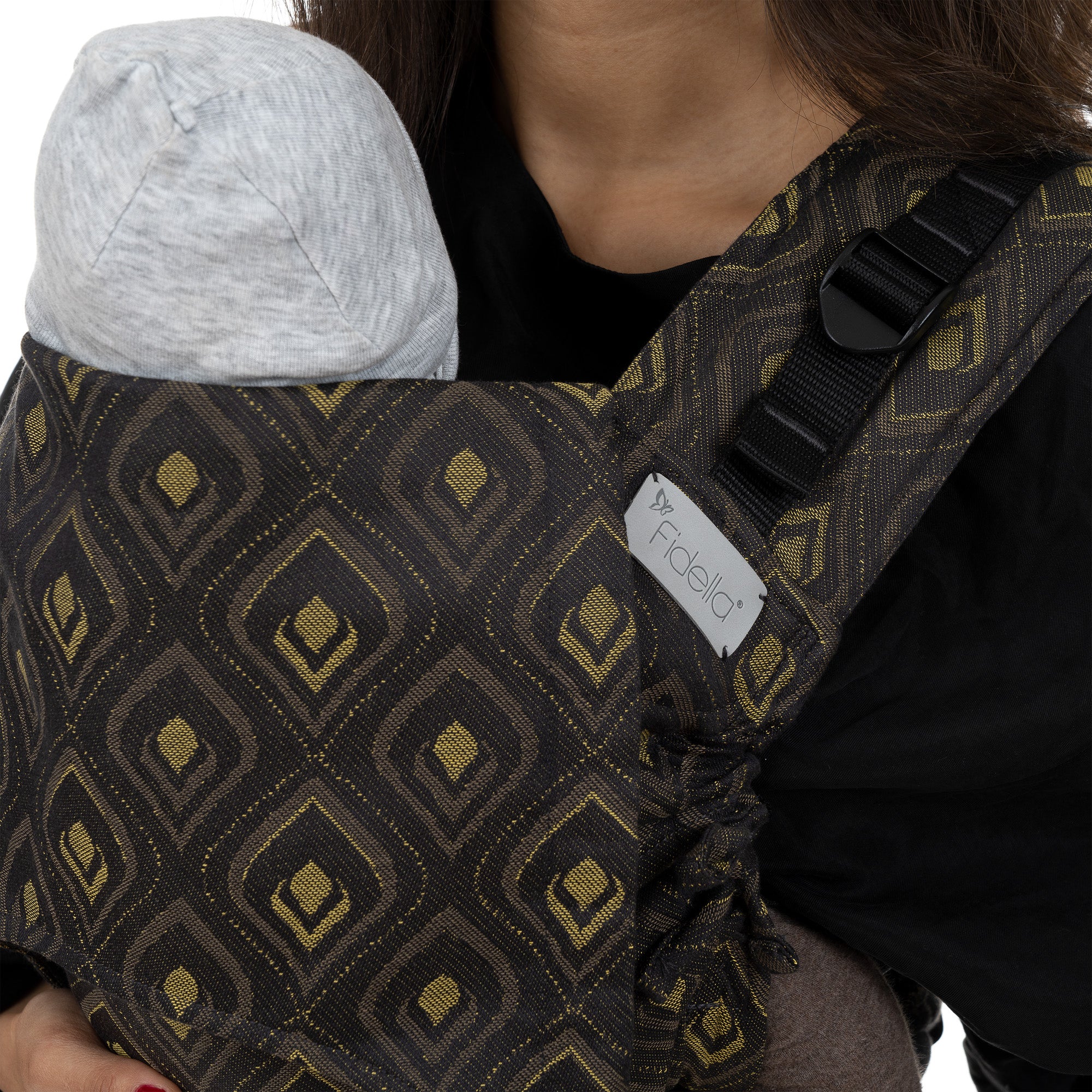 Fullbuckle Baby Carrier | Fidella® Fusion | Peacock - midnight gold